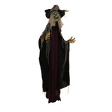 6.3-Ft. Poseable Witch with Lights and Sound, Indoor/Covered Outdoor Halloween Decoration
