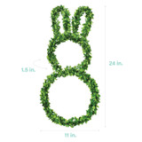 24-inch Boxwood Bunny Wreath