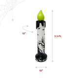 3.3-Ft. LED Flicker Wick Halloween Candle Blow Mold for Indoors & Covered Outdoors, Plug Operated
