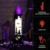 3.3-Ft. LED Flicker Wick Halloween Candle Blow Mold for Indoors & Covered Outdoors, Plug Operated