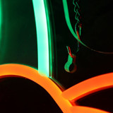1.5-Ft. Neon Yellow & Orange LED Pumpkin Wall Decoration for Indoors & Covered Outdoors, Plug Operated