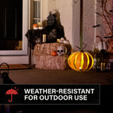 1.2-Ft. Metal LED 3D Pumpkin Lantern Decoration for Indoors & Covered Outdoors, Battery Operated (3 AA)