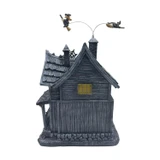 1-Ft. Animated LED Haunted House with Flying Witches Halloween Decoration, Battery Operated (3 AAA)