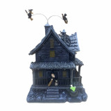1-Ft. Animated LED Haunted House with Flying Witches Halloween Decoration, Battery Operated (3 AAA)