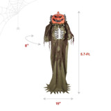 5.7-Ft. Standing Pop-Up Head Pumpkin Man Animatronic