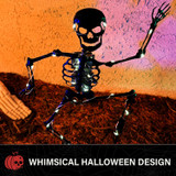 2.3-Ft. LED Metal Skeleton Decoration with Stake for Indoors & Covered Outdoors, (2 AA)