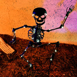 2.3-Ft. LED Metal Skeleton Decoration with Stake for Indoors & Covered Outdoors, (2 AA)