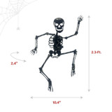 2.3-Ft. LED Metal Skeleton Decoration with Stake for Indoors & Covered Outdoors, (2 AA)