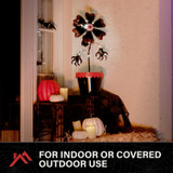 2-Ft. LED Metal Flower in Pot Decoration with Stake for Indoors & Covered Outdoors, (2 AA)