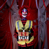 5.7-Ft. Standing Animated Clown Courier Animatronic