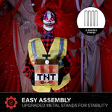 5.7-Ft. Standing Animated Clown Courier Animatronic