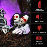 4-Ft. Crawling Double Head Girl Animatronic