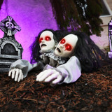 4-Ft. Crawling Double Head Girl Animatronic