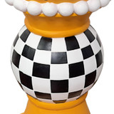 3.9-Ft. Halloween Finial with Multicolor Polka Dot, Checkerboard & Swirl