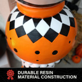 3.9-Ft. Halloween Finial with Multicolor Polka Dot, Checkerboard & Swirl