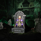 3-Ft. Tombstone Skeleton DJ Animatronic with Light and Music