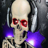 3-Ft. Tombstone Skeleton DJ Animatronic with Light and Music