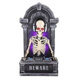 3-Ft. Tombstone Skeleton DJ Animatronic with Light and Music