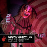 6-Ft. Hanging Animated Clown Animatronic