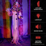 6-Ft. Hanging Animated Clown Animatronic