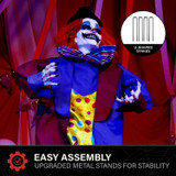 5.9-Ft. Standing Animated Clown Animatronic