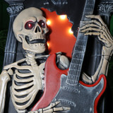 3-Ft. Tombstone Skeleton with Guitar Animatronic with Light and Music