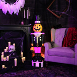 4-Ft. Pumpkin Head Nutcracker with LED Jacket Buttons, Battery Operated (3 AA)