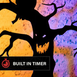 2-Ft. LED Metal Spooky Tree with Owl & Lantern for Indoors & Covered Outdoors, Plug Operated