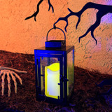 2-Ft. LED Metal Spooky Tree with Owl & Lantern for Indoors & Covered Outdoors, Plug Operated