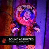5.3-Ft. Standing Animated Clown Animatronic