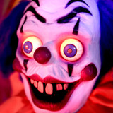 5.3-Ft. Standing Animated Clown Animatronic