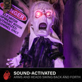 5.7-Ft. Standing Animated Triple Zombie Boys Animatronic