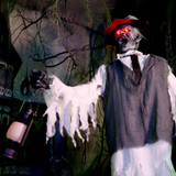 5.9-Ft. Animated Zombie Animatronic with Lantern