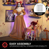 5.4-Ft.Standing Pop-Up Creepy Lady Animatronic