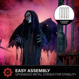6-Ft. Standing Animated Reaper with Wings Animatronic