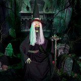 4.3-Ft. Animated Sitting Witch Animatronic