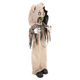 3.3-Ft. Standing Animated Burlap Bear Animatronic