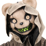 3.3-Ft. Standing Animated Burlap Bear Animatronic