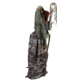 5.6-Ft.Standing Animated Hunchback Witch with Skull-Topped Staff Animatronic