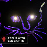 3-Ft. Metal Black Cat Decoration with LED Eyes for Indoors & Covered Outdoors, Battery Operated (3 AA)