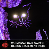 3-Ft. Metal Black Cat Decoration with LED Eyes for Indoors & Covered Outdoors, Battery Operated (3 AA)