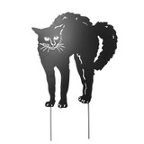 3-Ft. Metal Black Cat Decoration with LED Eyes for Indoors & Covered Outdoors, Battery Operated (3 AA)