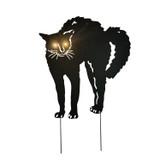 3-Ft. Metal Black Cat Decoration with LED Eyes for Indoors & Covered Outdoors, Battery Operated (3 AA)