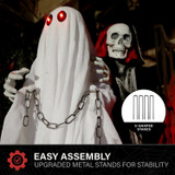 5.9-Ft. Standing Animated Reaper with Ghost Animatronic