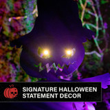 3-Ft. Black Metal Scarecrow Decoration with LED Eyes, Battery Operated (3 AA)