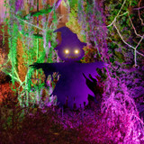 3-Ft. Black Metal Scarecrow Decoration with LED Eyes, Battery Operated (3 AA)