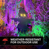 3-Ft. Black Metal Scarecrow Decoration with LED Eyes, Battery Operated (3 AA)