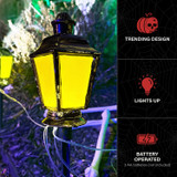 1-Ft. Lantern Stakes with Lights, Set of 6