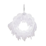 2-Ft. Lighted Black & White Ghost Wreath for Indoors & Covered Outdoors, Battery Operated (3 AA)