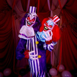 5.6-Ft. Standing Double Headed Animated Clown Animatronic